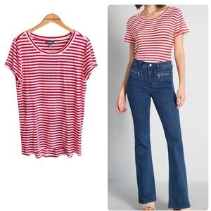 ModCloth Simplicity on a Saturday Tunic Red White Stripe